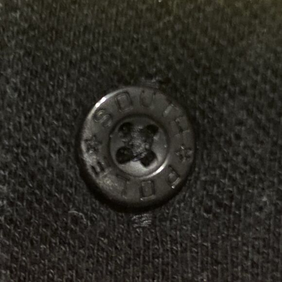 Southpole Polo Shirt Mens M Sriped Baggy Streetwear Hiphop Black S/S Y2K VTG - Picture 11 of 11